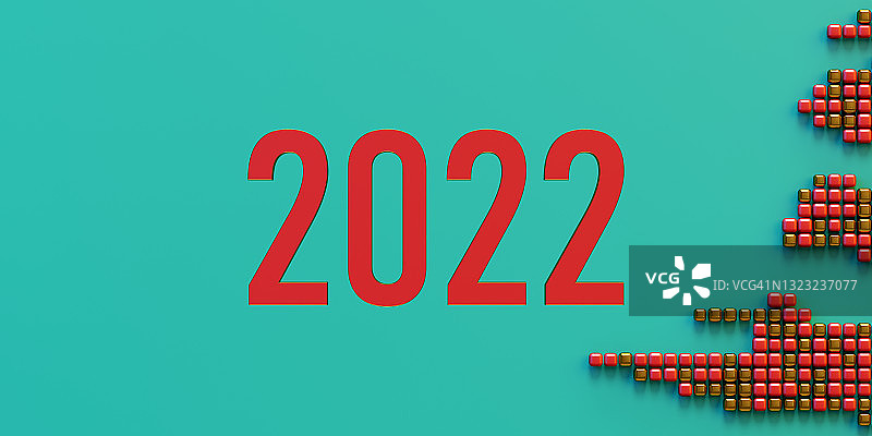 2022新年快乐数字概念图片素材