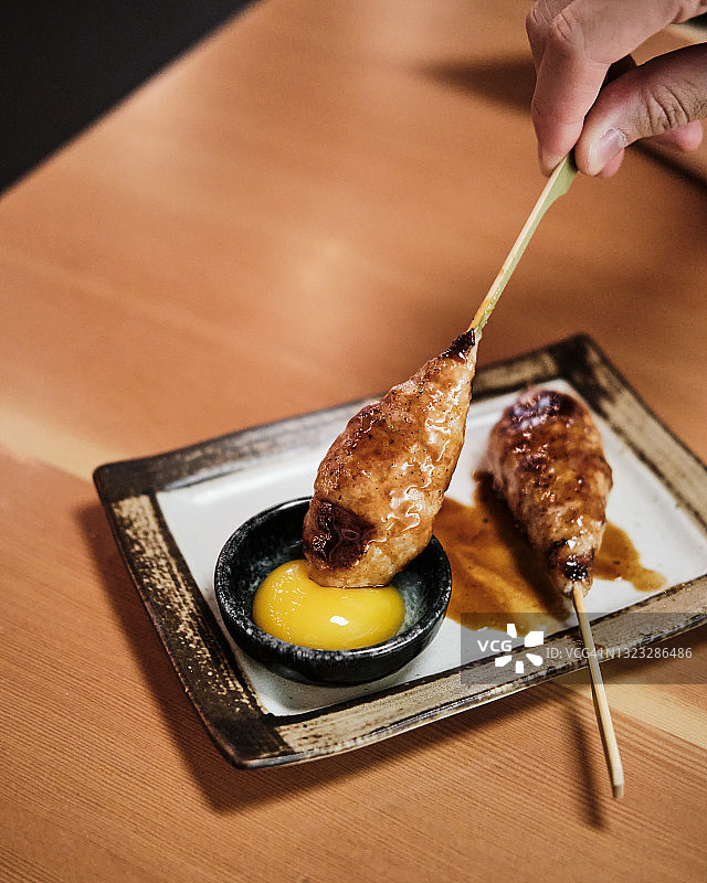 日式鸡肉丸子烧鸟图片素材