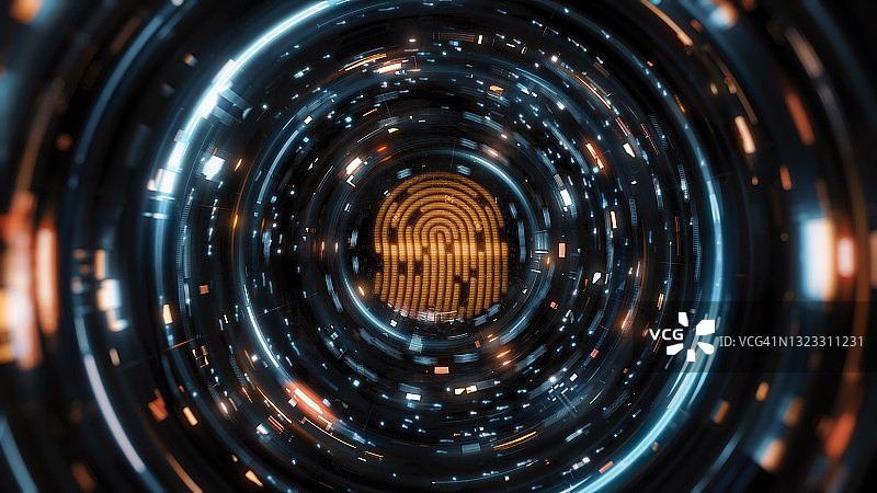 数字指纹扫描验证流程图片素材