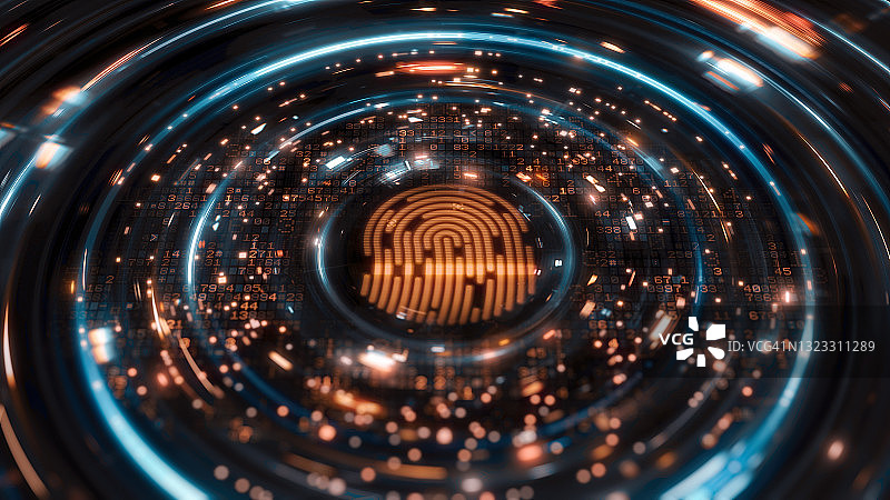数字指纹扫描验证流程图片素材