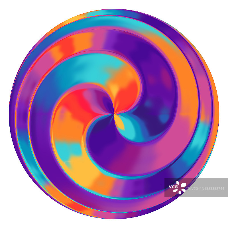 白色背景上模糊的多彩漩涡螺旋抽象运动速度图片素材