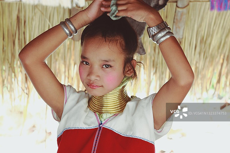 克伦族的长颈女孩图片素材