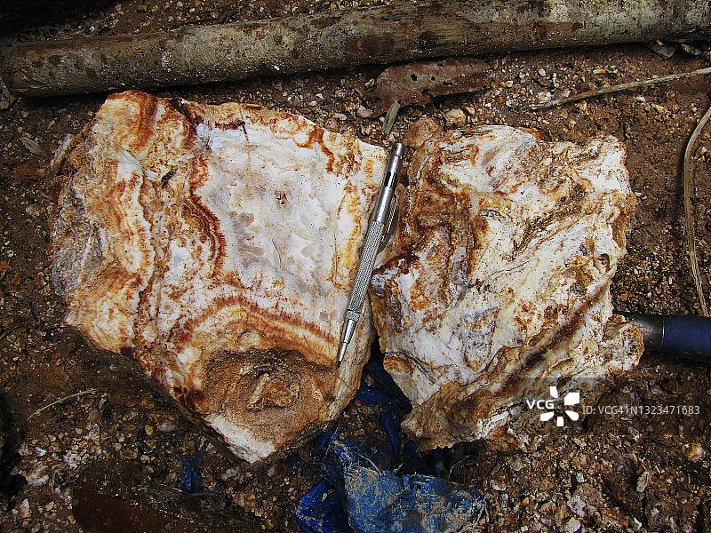 浅成热液石英脉图片素材