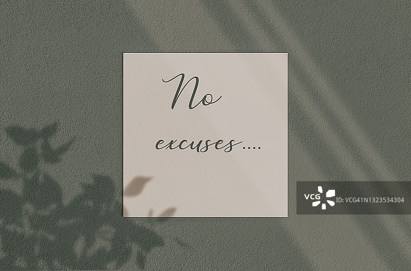 无需借口短语纸条图片素材