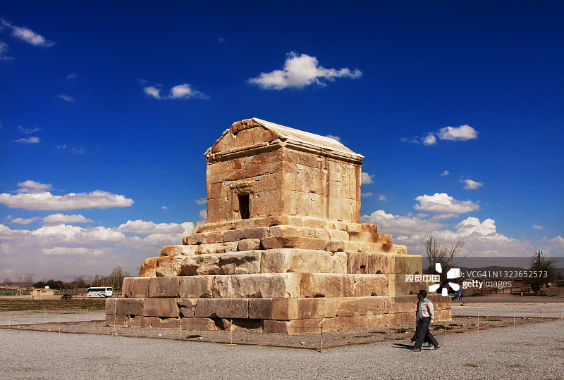 伊朗法尔斯省帕萨尔加德居鲁士大帝墓图片素材