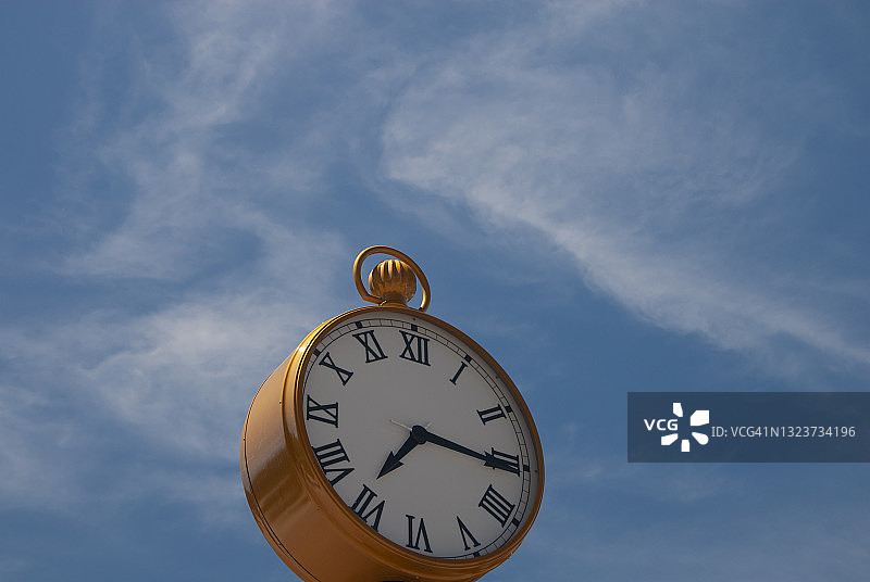 渥太华拜沃德市场的空中时钟（加拿大安大略省）图片素材