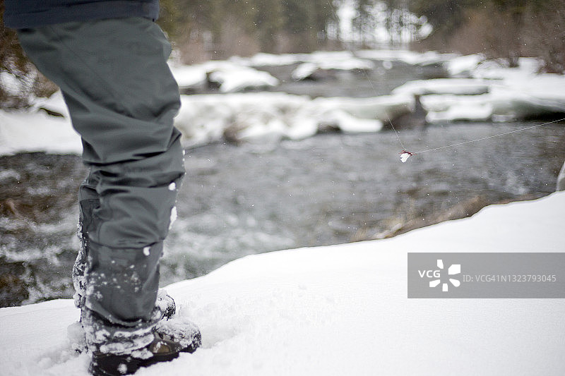 冬季飞蝇钓图片素材