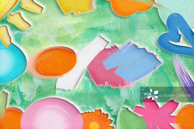 彩色笔刷抽象背景图片素材