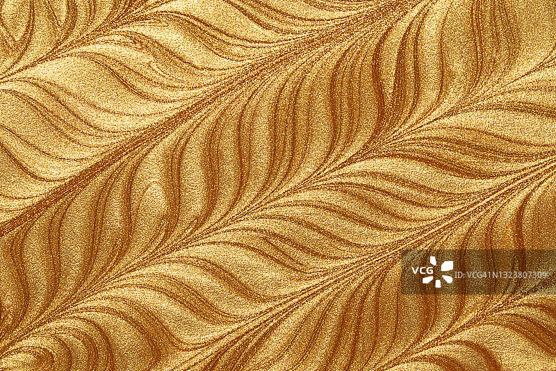 羽毛状金色颜料的混合图片素材