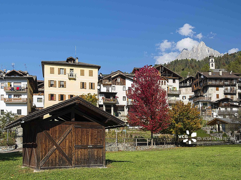 意大利特伦蒂诺Primiero的Tonadico图片素材