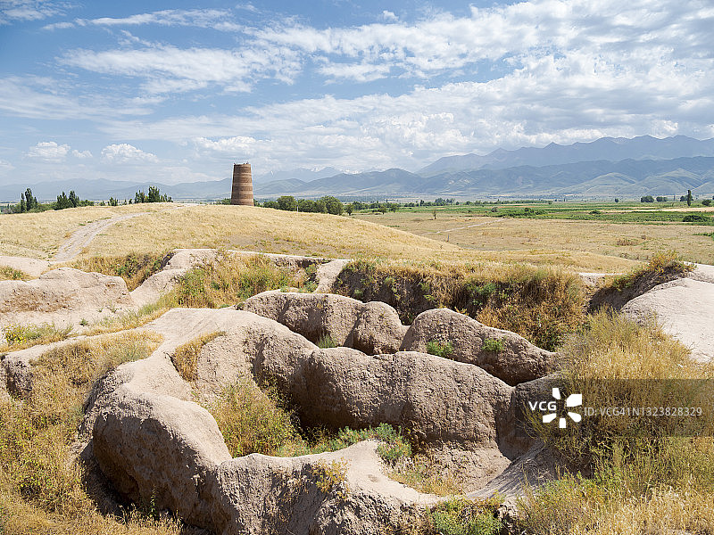 布拉萨贡：喀喇汗王朝古城，吉尔吉斯斯坦图片素材