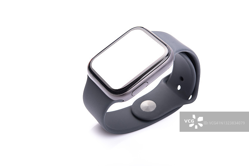 白色背景上的无线智能手表图片素材