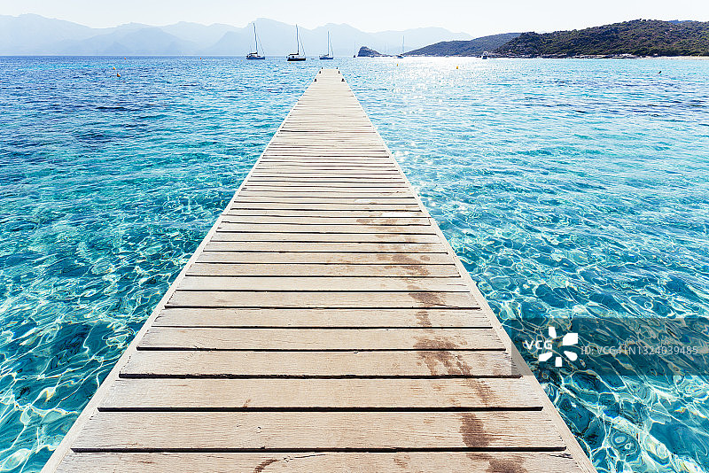 科西嘉岛北部莲花海滩（法国）图片素材