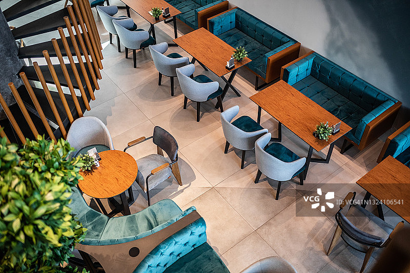 现代咖啡馆内部图片素材