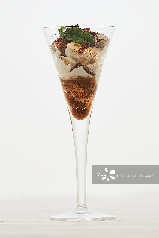 马斯卡彭奶酪和手指饼干图片素材