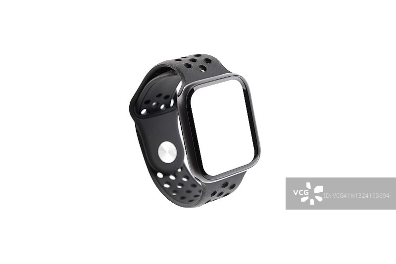 白色背景上的无线智能手表图片素材