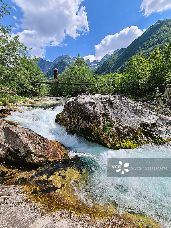 朱利安阿尔卑斯山谷山河美景图片素材