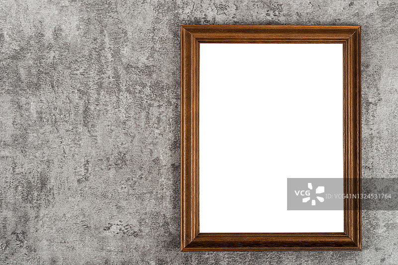 旧粗糙墙壁纹理上的画框图片素材
