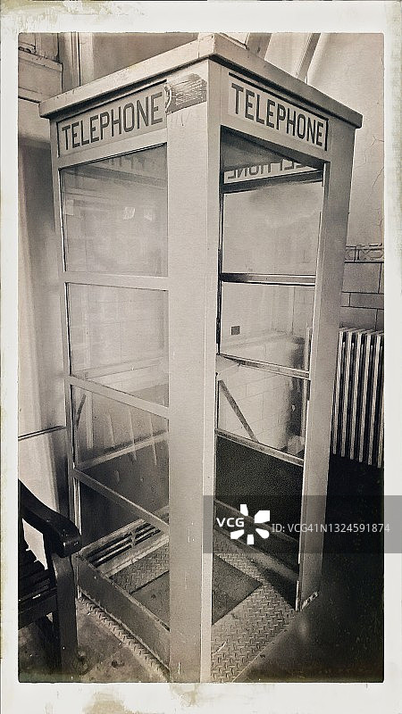 老式电话亭图片素材