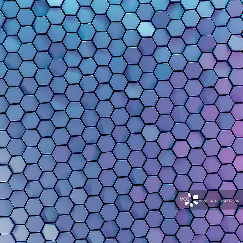蓝色蜂窝图案背景图片素材