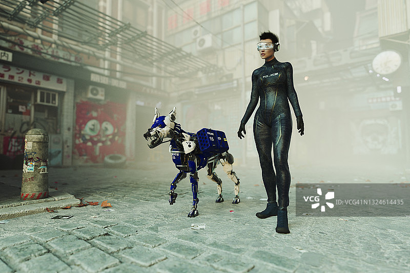 机器狗系列：警务巡逻图片素材