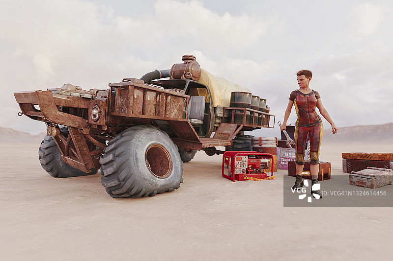 沙漠中的故障图片素材