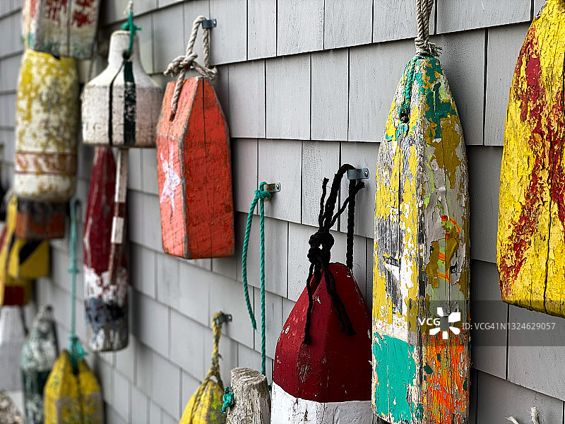 古董龙虾浮标墙面装饰图片素材