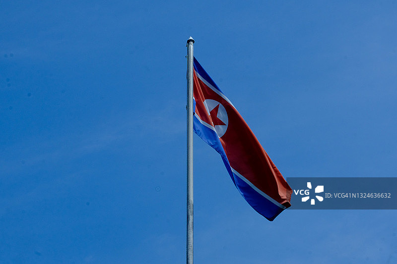朝鲜国旗图片素材