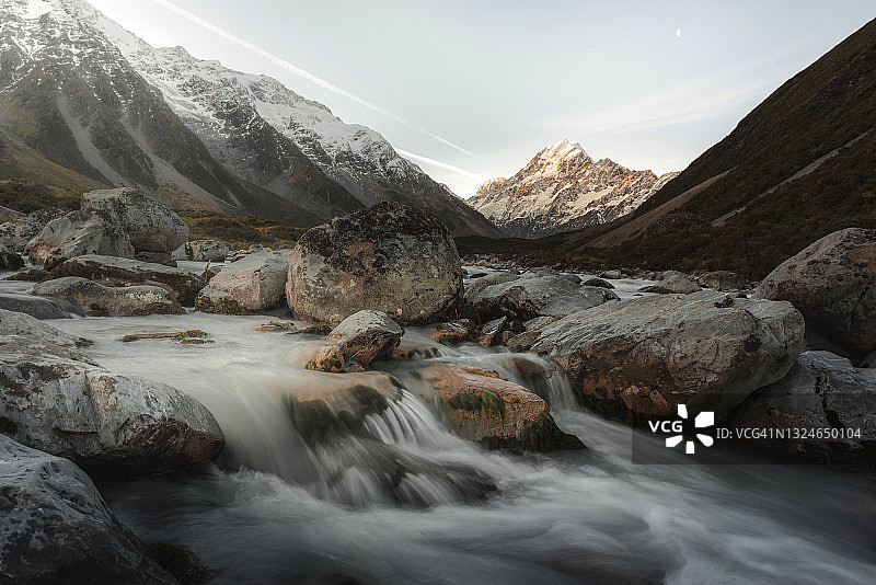 新西兰南岛的全景自然景观图片素材