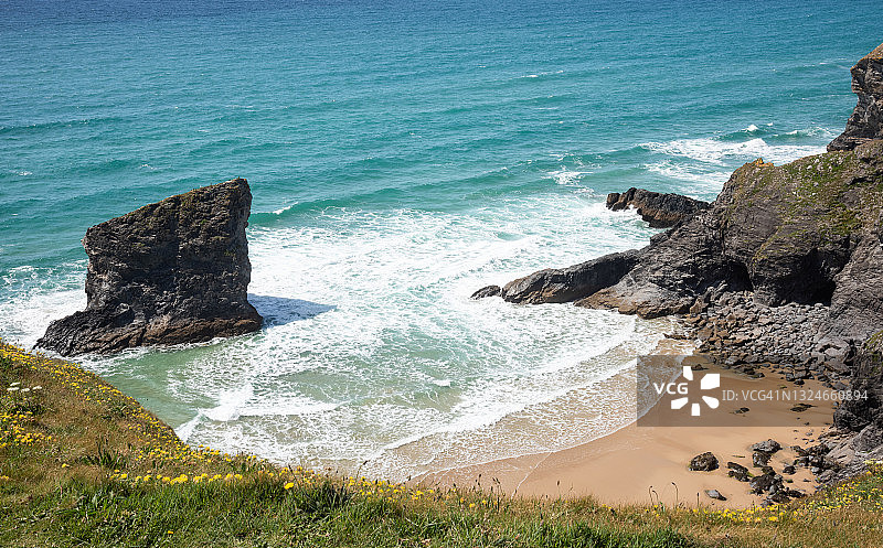 康沃尔郡贝德鲁坦阶梯图片素材