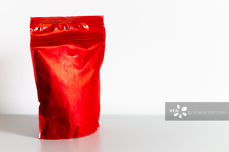 红色可重复密封的拉链袋图片素材