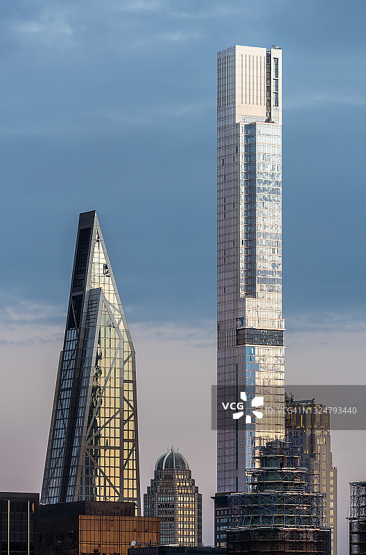 纽约亿万富翁之街的清晨景色图片素材