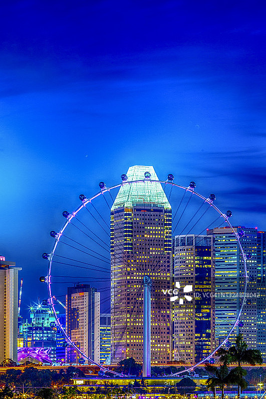 新加坡，新加坡摩天观景轮图片素材