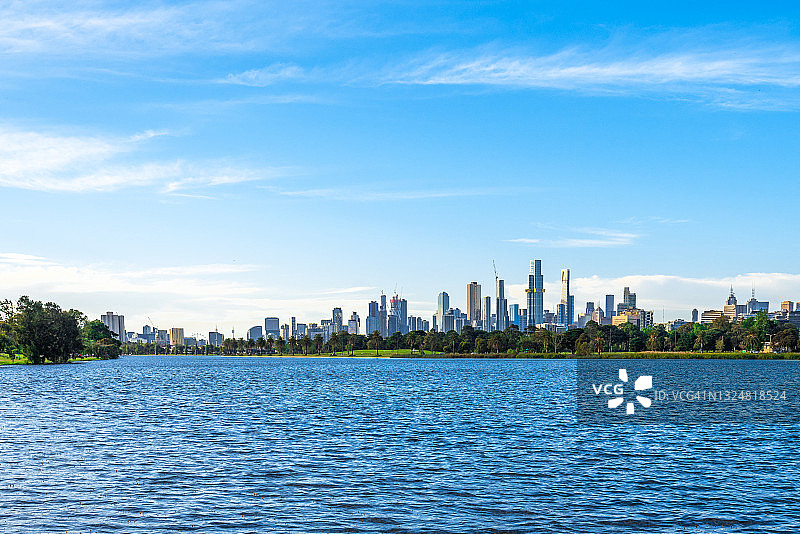 墨尔本阿尔伯特公园全景图片素材