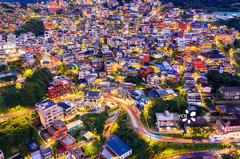 九份夜景图片素材