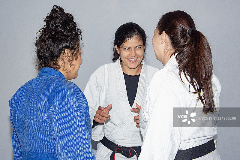 柔道战术会议图片素材