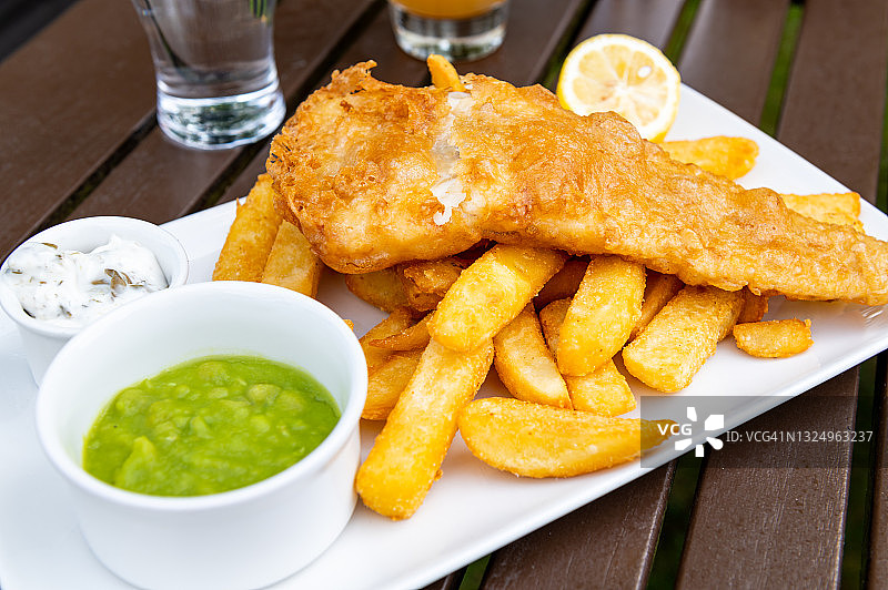 豌豆炸鱼薯条图片素材