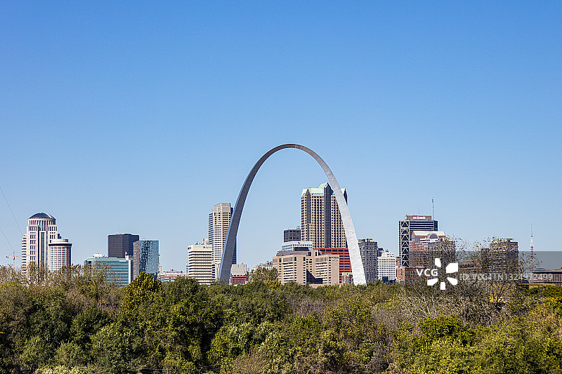 圣路易斯天际线与拱门图片素材