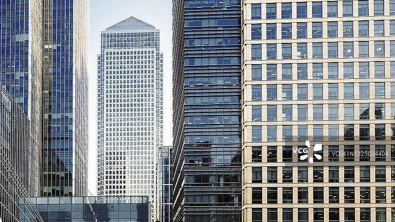 伦敦金丝雀码头的现代金融建筑图片素材