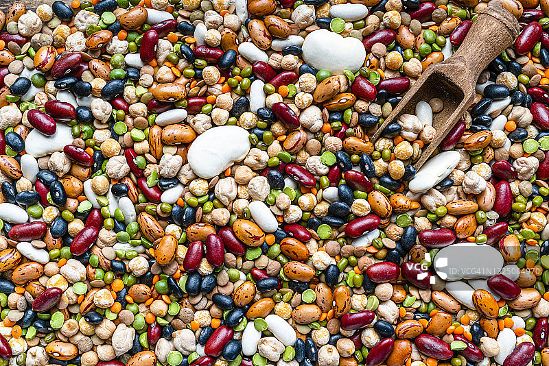 混合干豆类背景图片素材
