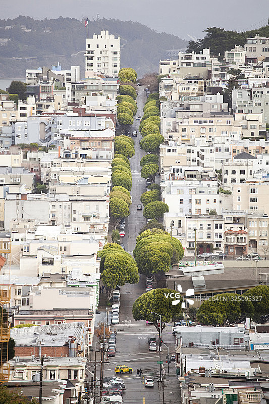 旧金山布拉德街顶视图图片素材