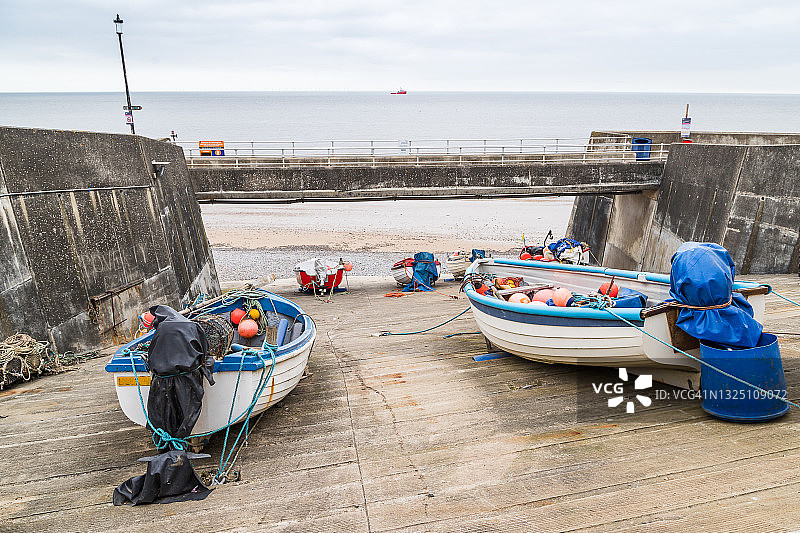 谢林汉姆船台上的渔船图片素材