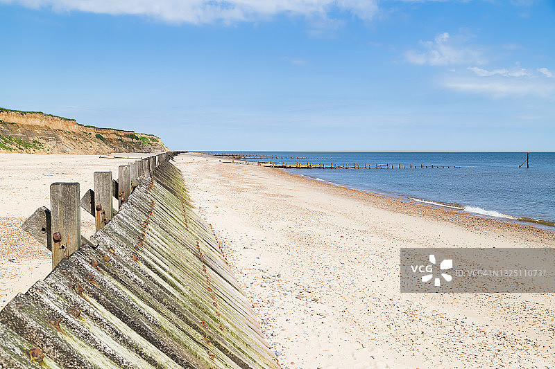 俯瞰哈皮斯堡海滩护岸图片素材