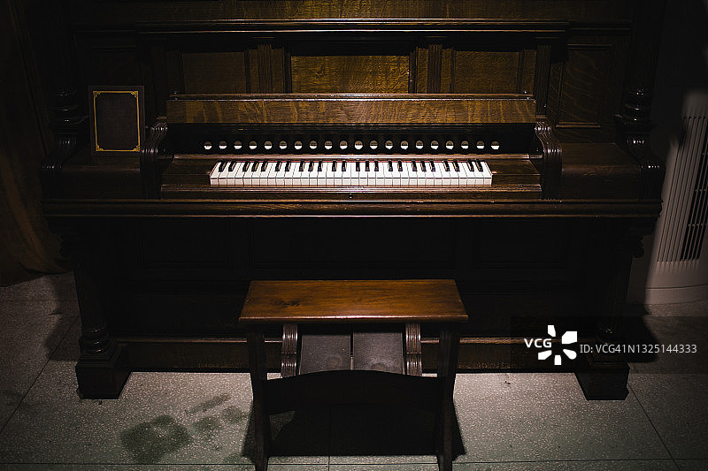 老式古董管风琴图片素材