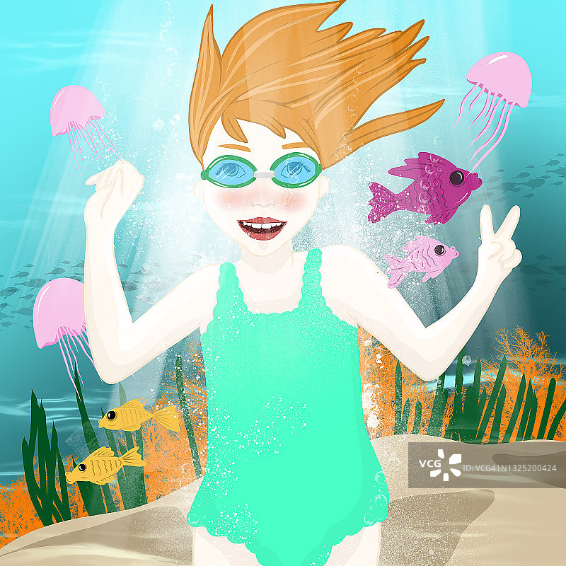 水下微笑图片素材