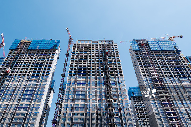 在建摩天大楼外观图片素材