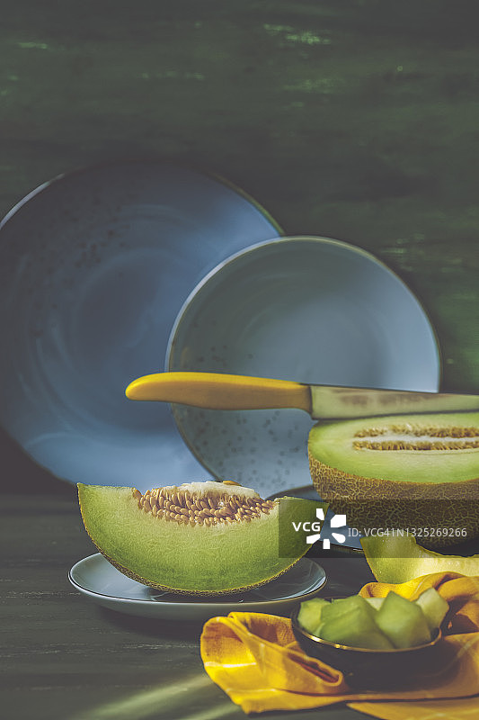 甜瓜静物图片素材