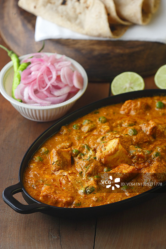 青豆或印度奶酪咖喱图片素材