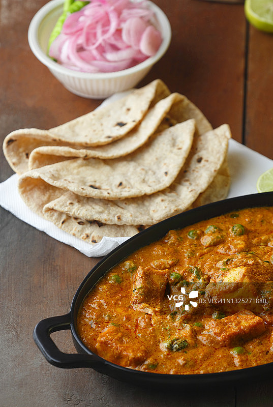 青豆或印度奶酪咖喱图片素材