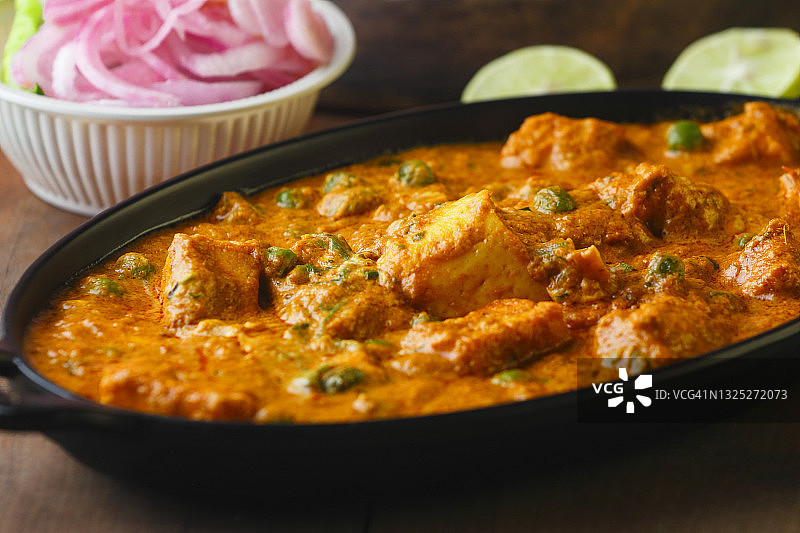 青豆或印度奶酪咖喱图片素材